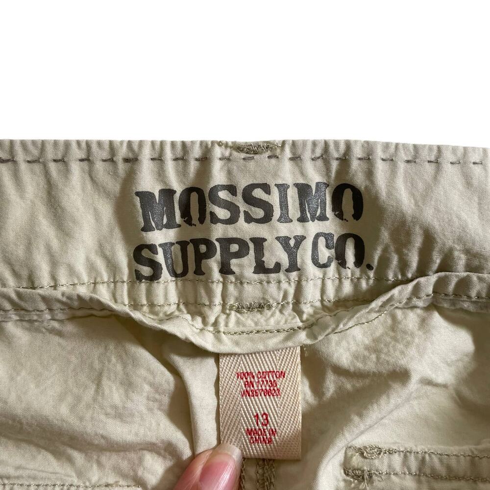 Y2K MOSSIMO Juniors 100% Cotton Lightweight Shorts Cream 13 Modest Minimalist - Picture 4 of 5